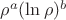 $\rho^a(\ln\rho)^b$
