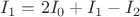 $I_1=2I_0+I_1-I_2$