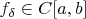 $f_\delta\in C[a,b]$