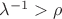 $\lambda^{-1} > \rho$