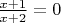 $ \frac{x+1}{x+2}=0 $