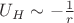 $U_H \sim- \frac{1}{r}$