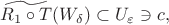 $\widetilde{R_1 \circ T}(W_\delta) \subset U_\varepsilon \ni c,$ $\widetilde{R_1 \circ T}(W_\delta) \subset U_\varepsilon \ni c,$