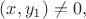 $(x, y_1) \ne 0,$