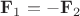 $\mathbf F_1 = - \mathbf F_2$