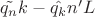 $\tilde{q_n}k - \hat{q_k}n' L$