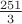 $\frac{251}3$