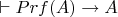 $\vdash Prf(A)\to A$