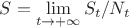 $S=\lim\limits_{t\rightarrow+\infty}S_t/N_t$