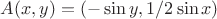 $A(x,y)=(-\sin y,1/2\sin x)$