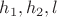 $h_1,h_2,l$