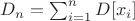 $D_n=\sum_{i=1}^n {D[x_i]}$