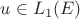 $u \in L_1(E)$