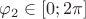 $\varphi_2 \in [0; 2\pi]$
