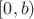 $\left[0,b\right)$