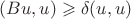 $(Bu,u) \geqslant \delta(u,u) $