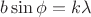 $b\sin \phi=k\lambda$