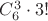 $C_6^3\cdot 3!$