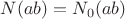 $N(ab)=N_0(ab)$