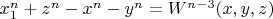 $x_1^n+z^n-x^n-y^n=W^{n-3}(x,y,z)$