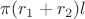 $\pi (r_1+r_2)l$