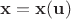 ${\bf x}={\bf x}({\bf u})$