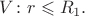 $V\colon r\leqslant R_1.$