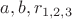$a,b,r_{1,2,3}$