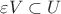 $\varepsilon V\subset U$