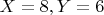 $ X=8,  Y=6 $