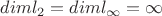 $dim l_2 = dim l_\infty = \infty$