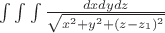 $\int\int\int \frac{dxdydz}{\sqrt{x^2+y^2+(z-z_1)^2}}$