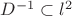 $D^{-1} \subset l^{2}$