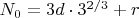 $N_0=3d\cdot 3^{2/3}+r$