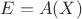 $E=A(X)$
