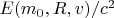 $E(m_{0},R,v)/c^{2}$