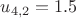 $u_{4,2}=1.5$