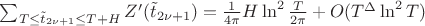 $\sum_{T\le \tilde{t}_{2\nu+1}\le T+H}{Z'(\tilde{t}_{2\nu+1})}=\frac{1}{4\pi}H\ln^2{\frac{T}{2\pi}}+O(T^{\Delta}\ln^2{T})$