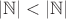 $|\mathbb{N}| < |\mathbb{N}|$