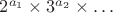 $2^{a_1}\times 3^{a_2}\times\dots$