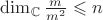 $\dim_{\mathbb C}\frac m{m^2}\leqslant n$