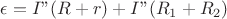 $ \epsilon = I