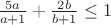 $\frac{5a}{a+1}+\frac{2b}{b+1} \leq 1$