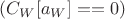 $(C_W[a_W]== 0)$