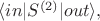 $\langle in|S^{(2)}|out\rangle,$