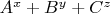 $A^x+B^y+C^z$