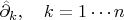 $ \hat \partial_k, \quad k=1\cdots n $