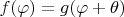 $f(\varphi) = g(\varphi + \theta)$