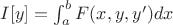 $I[y]=\int_a^b F(x,y,y')dx$