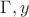 $\Gamma,y$